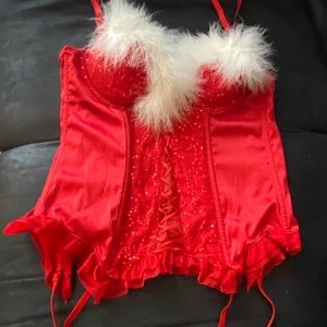 Christmas Corset with Matching Panties